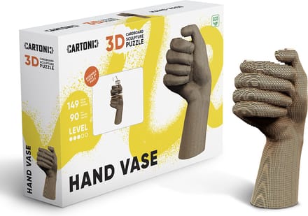 CARTONIC- Hand Vase- 3D puzzel- Speelgoed - DIY- Creatief - Karton - Voor kinderen en volwassenen