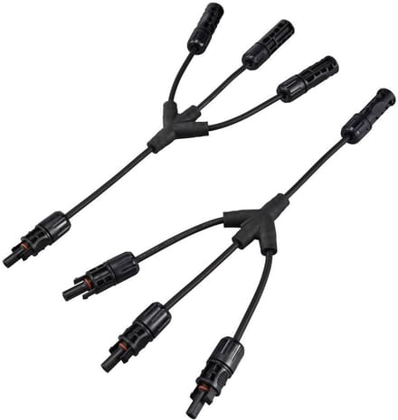 Sygonix SY-6407992 Zonne-energie-aansluitingen Adapterkabel Zwart 36 cm