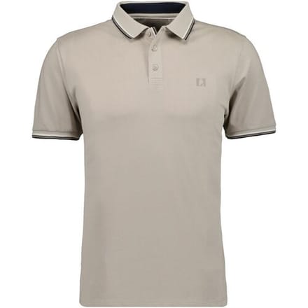 Ragman Polo Piqué Uni Tipping Keep Dry Finish Licht Beige / male