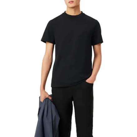 T-shirt Korte Mouw Lacoste T-shirt regular fit stretch avec col jacquard