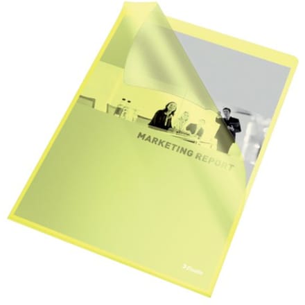 Insteekmap L-model Esselte standaard A4 0.11mm PP geel 100 stuks