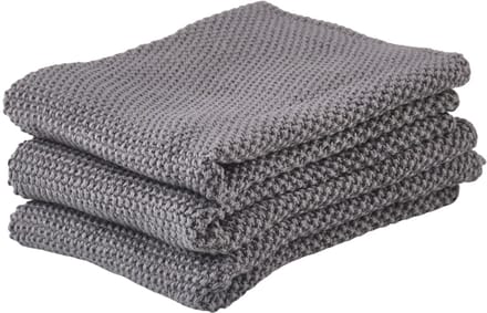 Zone Denmark Vaatdoek 27 x 27 cm 3 stuks Grey