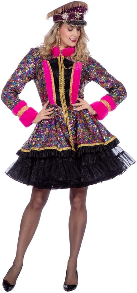 Carnavalsjas Pailletten Deluxe Dame Multicolour - Maat 48