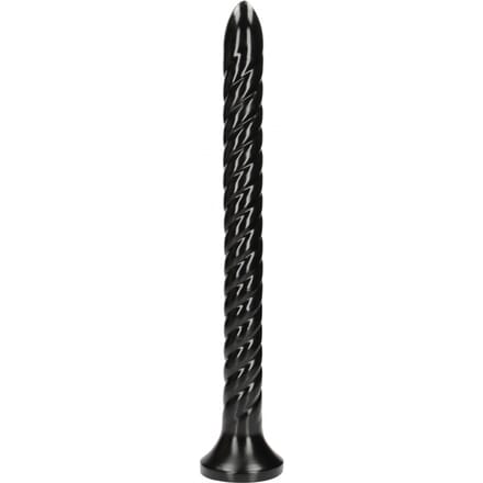 Swirled Anal Snake Dildo 40 cm - Zwart