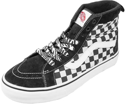Platte schoenveters | Sneaker veters | Print: Zebra | Kleur: Zwart Wit | Lengte: 100cm