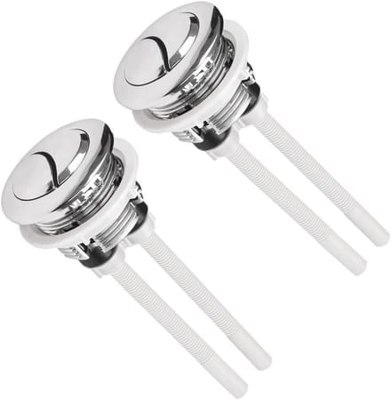 2x Universele Dubbele Spoelknop Toilet - 38mm Inbouw - Besparend Reserveonderdeel