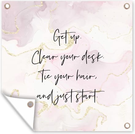 Tuindoek Studenten - Quotes - Motivatie - Marmer - 100x100 cm