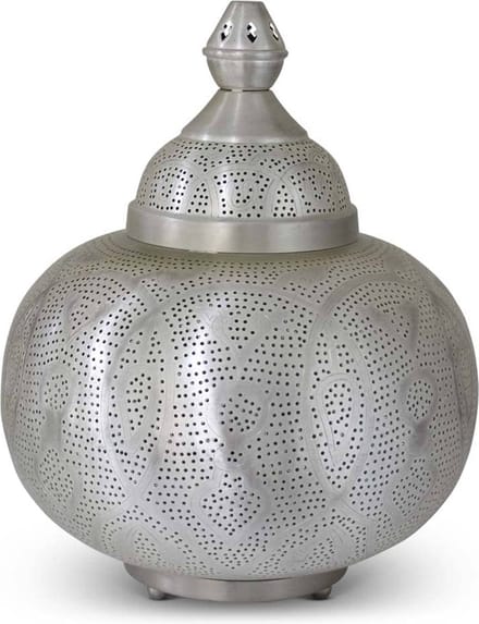 Safaary - Oosterse Tafellamp Zilver Ambia Ø 33 x 40cm