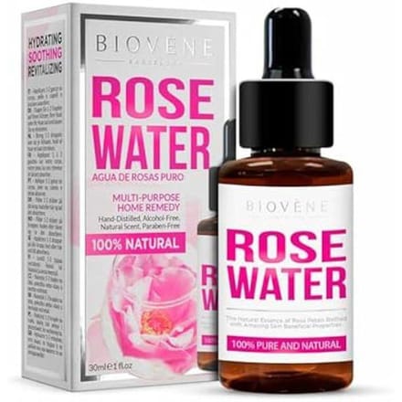 Rozenwater Pure en Natuurlijk Multifuntionele Thuisremedie 30 ml