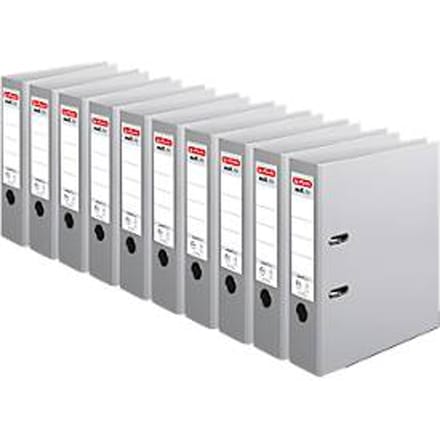 herlitz ordner maX.file protect plus, A4, rugbreedte 80 mm, 10 stuks, grijs