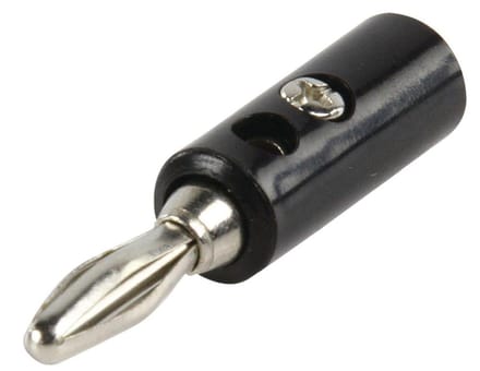 Banaan connector voor luidsprekerkabel tot 4 mm / zwart