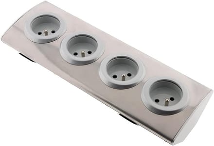 Zenitech - Stekkerblok 6 Schuko 16A zonder kabel - Wit