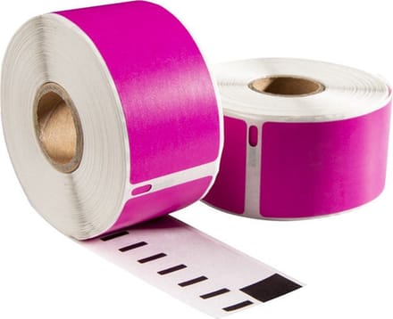 Dymo 99014 Roze compatible labels - 101 mm x 54 mm - 220 etiketten - Permanent - S0722430