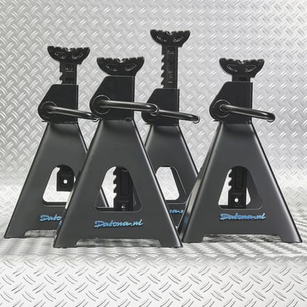 Datona® Assteunen 12 ton - 4 stuks - maximale hoogte 74,5 cm - Zwart