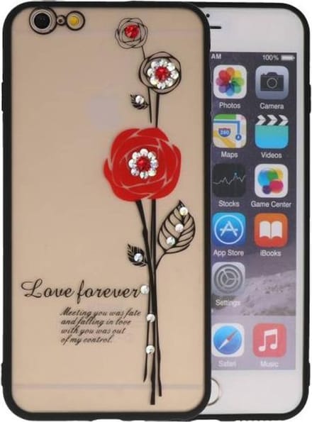 Love Forever Hoesjes Geschikt voor iPhone 6 / 6s Plus Rood