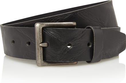 Timbelt Stoere Leren riem zwart 4,5 cm breed - 100% nerfleder - Heren riem / dames riem - jeansriem met zwarte gesp - Riemmaat 105 - totale lengte riem 120 cm | Nikkelvrije gesp
