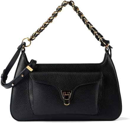 COCCINELLE Leren schoudertas Beat Generatio Shoulder Bag Noir zwart