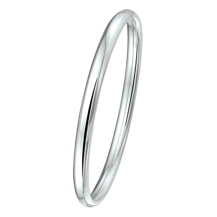 Zilveren bangle armband dop 5 mm ovale buis zilver 1001340