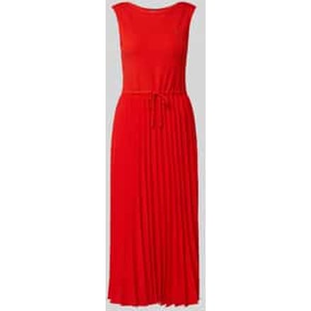 slim fit midi-jurk van viscosemix