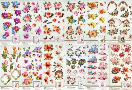 Ann's Paper Art 3D Decoupage Sheet - Christmas Baubles