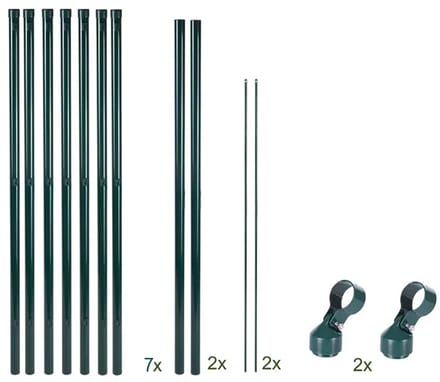 Set palen 105cm voor gaas, 7 stuks.