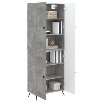 vidaXL - Kast - Set - 2 - st - Betongrijs - Bewerkt - hout