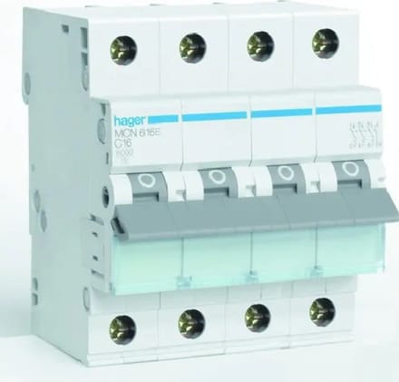 Hager Miniature circuit breaker mcb 3p+n 6ka c-40a