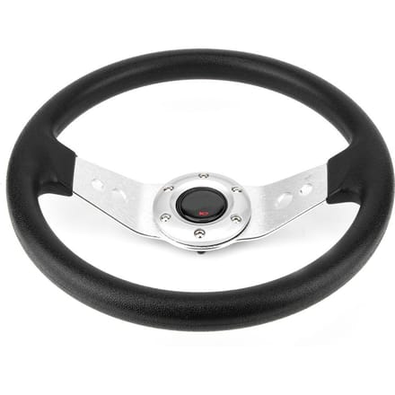 Stijlvol Uniek Auto Universeel Stuurwiel Accessoires Auto Onderdelen Zwart en Zilver white