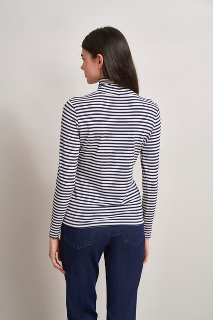 Bugatti Damen Shirt met lange mouwen en strepen