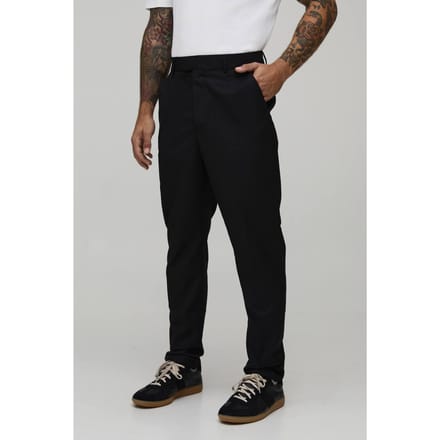 Hoge Taille Slim Toelopende Pantalon Met Gesneden Pasvorm | Black | Size 32