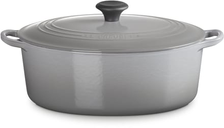 Le Creuset cocotte 31 cm ovaal - Gietijzer - 31 cm - Mist grey
