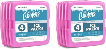 Slanke, Herbruikbare IJspakketten voor Lunchboxen en Tassen - Set van 8