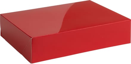 Cadeaudoos cadeauverpakking glossy, formaat 30x22x7cm ROOD (10 stuks)
