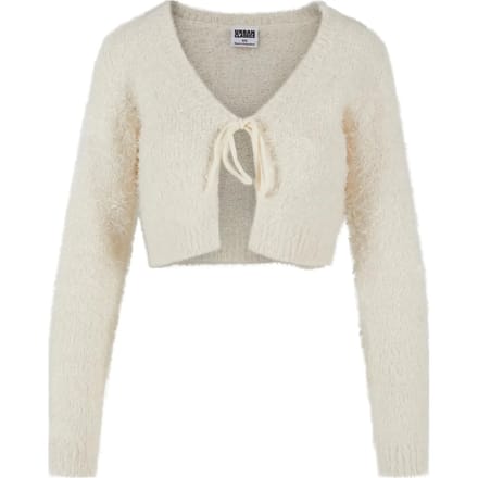 Urban Classics - Tied Cropped Feather Cardigan - 4XL - Beige