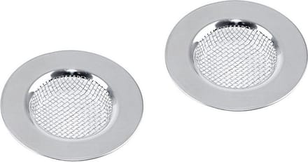 Korfplug Zeef Edelstaal 6,5 cm 2 stuks - Spoelbak - Afvoerplug - Wastafel