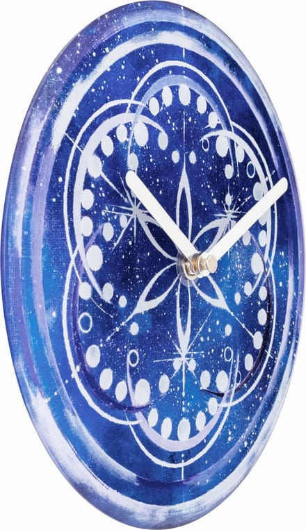NeXtime Cosmo Indigo Table – Tafel/Wandklok – 20 cm – Gehard Glas – Donkerblauw – Stil
