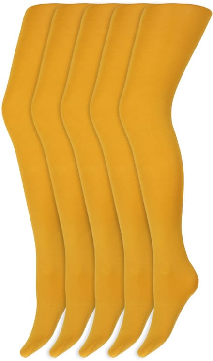 Gekleurde panty’s | Micro | 60 Denier | Merk: Marianne | Maat: S t/m XXL | Kleur: Geel | 5 Paar