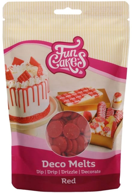 FunCakes Deco Melts Rood - 250g - Smeltsnoep - Cupcake Decoratie - Lollies - Snoepjes