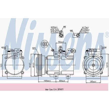 Compressor, airconditioner NISSENS 89276