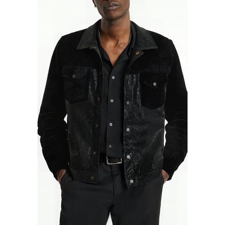 John Varvatos Passaic Regular Fit Foil Black Größe: S | Leichte Jacken Outlet | Herren | Schwarz