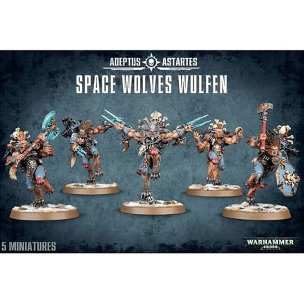 Set van 5 figuurtjes, elk 165 stuks Games Workshop Warhammer 40k - Space Wolves Wulfen