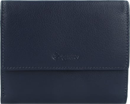 Esquire Viktoria Portemonnee RFID Leer 12 cm - Dames - Horizontaal - navy