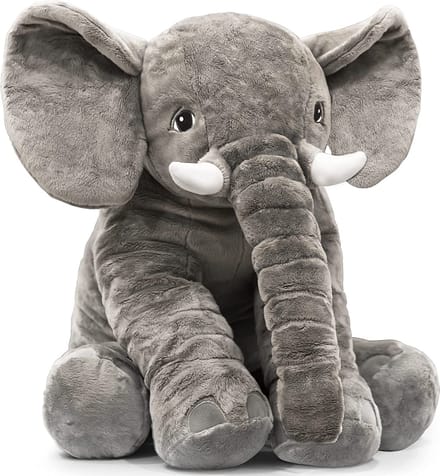 Deryan Luxe Olifant Knuffel - XL - Olifant - Knuffeldier - Grijs
