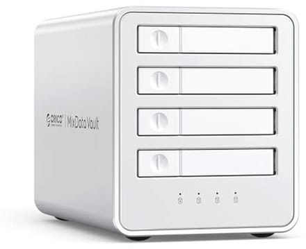 Aluminium RAID Hard Drive Enclosure 4-Bay 2.5 SATA SSD/HDD Docking Station met Ventilator