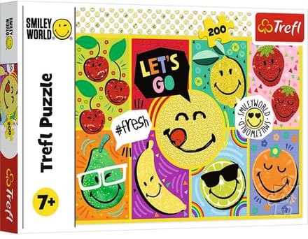 Trefl puzzel 200 stukjes - Happy Smiley kleurrijk karton speelgoed.