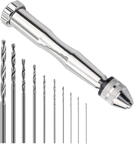 Mini Handboormachine Set met 10 HSS Boren voor Modelbouw, Hout en Sieraden
