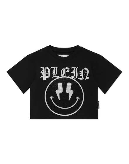 Cropped T-Shirt Round Neck Ss Smile