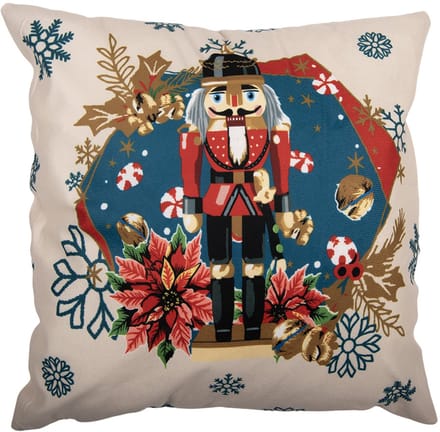Clayre & Eef Kussenhoes 45x45 cm Beige Polyester