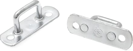 2x Zeilogen - 15mm - onderplaat smal - Gegalvaniseerd