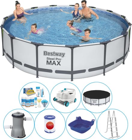 Steel Pro MAX Rond 457x107 cm - Zwembad Combinatie Pakket